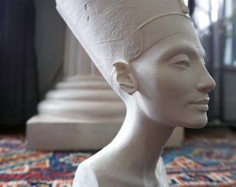 Queen Nefertiti 3D Printed Statue - Ancient Egyptian Art, Home Decor, Historical Gift, Inspirational Desk Art, Perfect for Collectors