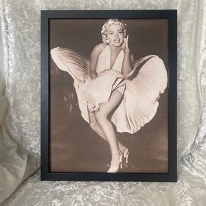 Marilyn Monroe white dress “Seven Year Itch” vintage photograph poster 14x11”