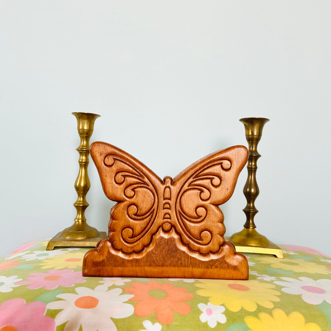 Vintage wooden butterfly napkin holder retro butterfly napkin Etsy