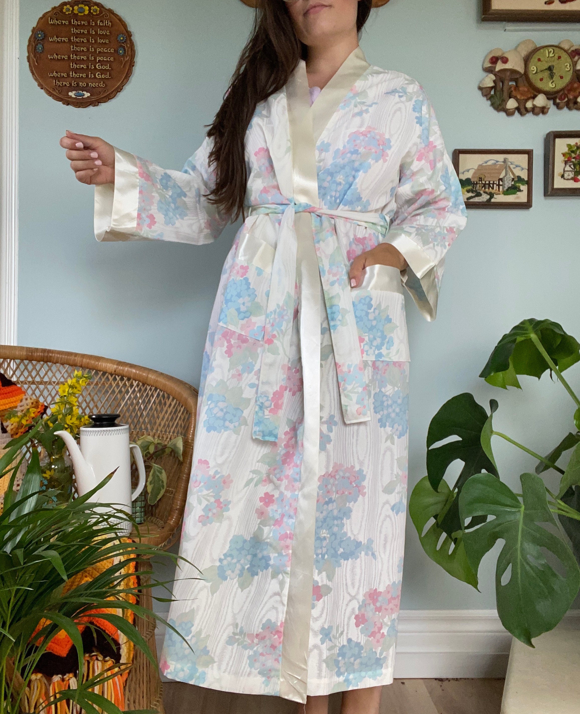 Vintage robe vintage womens robe 80s robe Appel robe Etsy