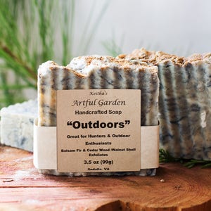 Outdoors--Great for Hunters & Outdoor Enthusiasts--Woodsy scents and walnut shell exfoliators.