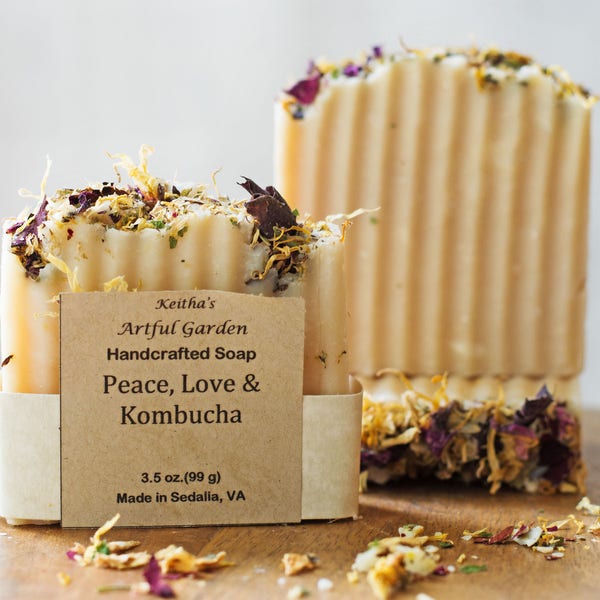 Peace Love & Kombucha Soap