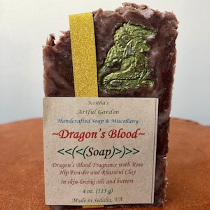 Dragon’s Blood Soap. Nostalgic incense scent. 4 oz. bar