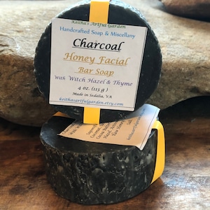 Charcoal Honey Facial Bar Soap
