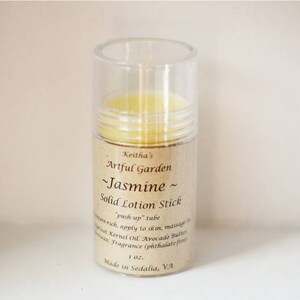 Jasmine Lotion Stick, &quot;Skin-loving&quot; moisturizing, and Scented so Lovely with Jasmine Fragrance.