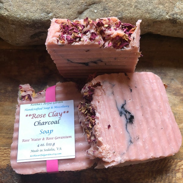 Rose Clay & Charcoal Soap
