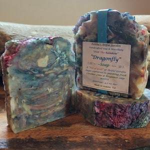 Dragonfly, Over the Rainbow Soap, (slight color variations due to soap pieces used).