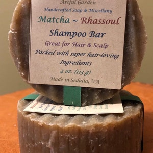 Matcha-Rhassoul Shampoo  Bar