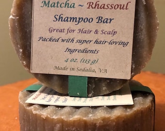 Matcha-Rhassoul Shampoo  Bar