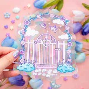 Secret Garden Gate Suncatcher Sticker | Rainbow Maker Window Decal