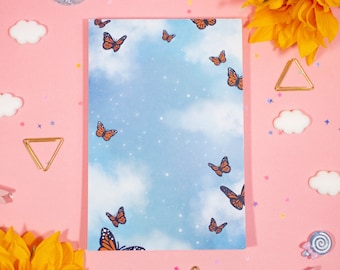 Schmetterlinge Aesthetic Cute Memo Notizblock