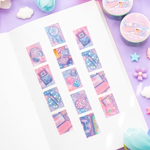 Game Time Stamp Washi Tape | Aesthetic Kawaii Cute Stationery