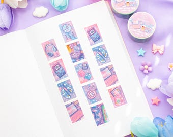 Game Time Stamp Washi Tape | Aesthetic Kawaii Cute Stationery