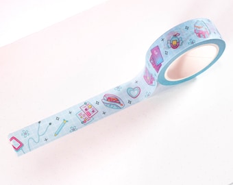 Straight A Student Blue Washi Tape | Aesthetic Kawaii Cute Stationery School Supplies Journaling