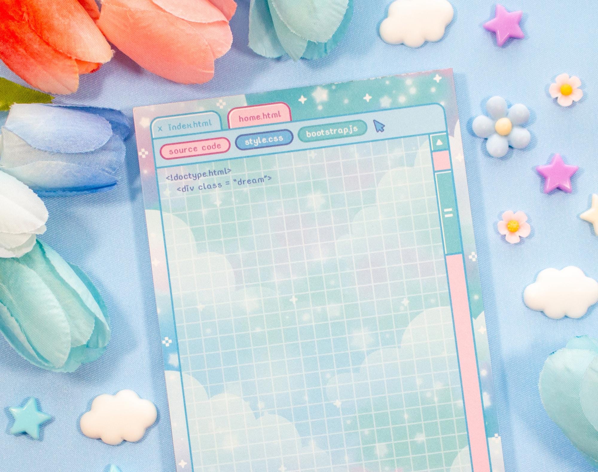 Soft Systems Coding STEM Aesthetic Dreamy Memo Notepad - Etsy