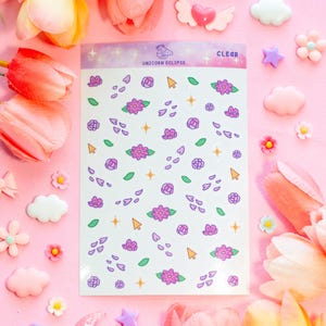 Cafe Quest Deco CLEAR Sticker Sheet | Planner Stickers, Decorative Stickers