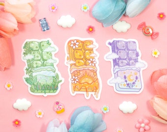 Chocolate Bar CLEAR Sticker | Cute Aesthetic Waterproof Vinyl