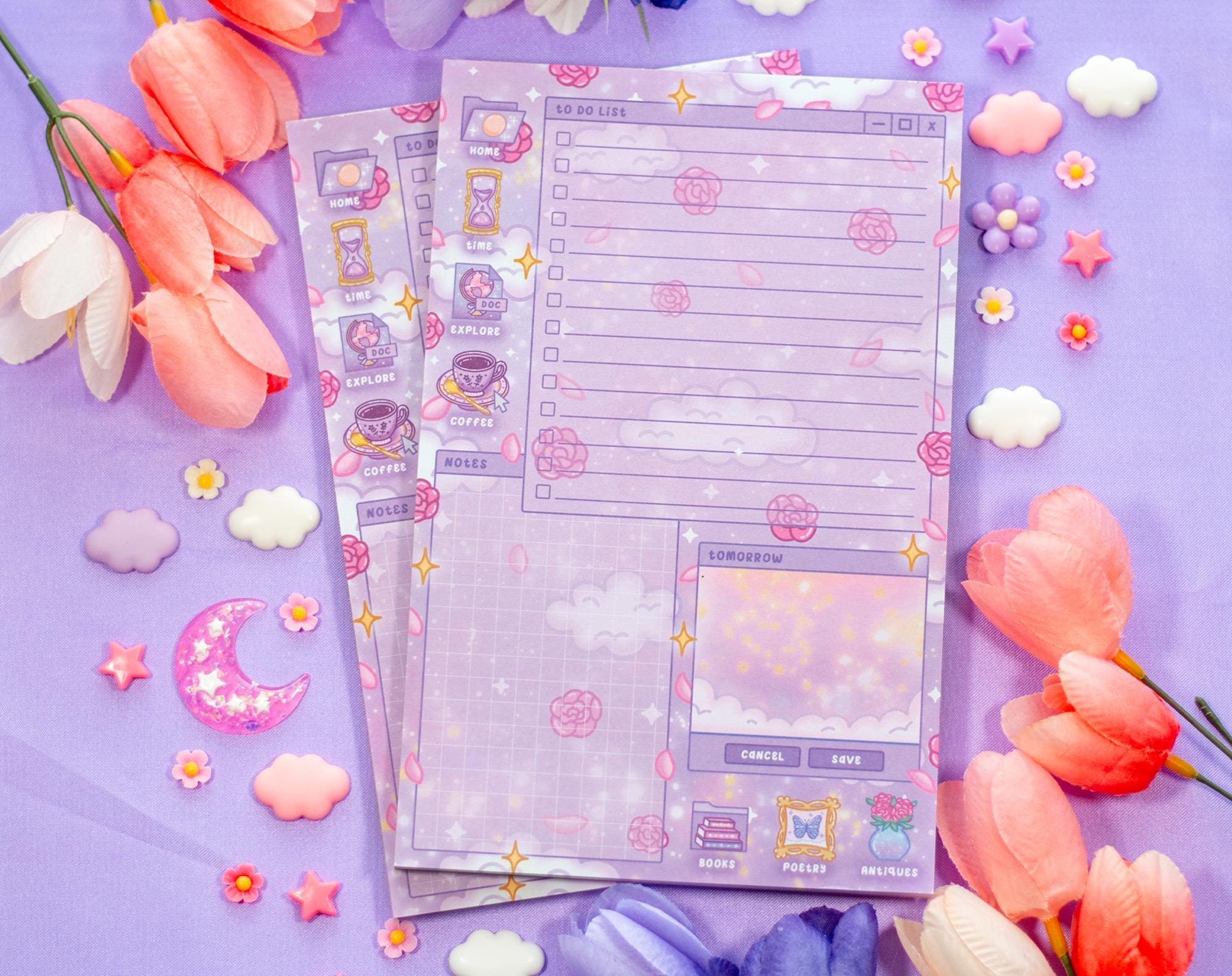 Pastel Academia Daily Planner Pad | Kawaii Art Cute Aesthetic ...