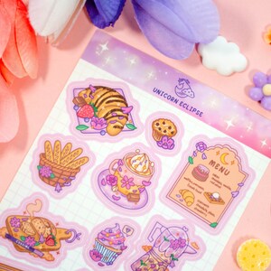 Cafe Quest Sticker Sheet | Bakery Stickers, Kawaii Stickers, Planner ...