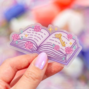 Book of Secrets CLEAR Sticker | Cute Aesthetic Waterproof Durable Laptop Sticker