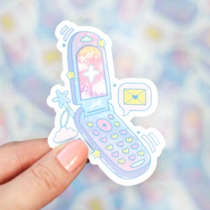 Leuke esthetische vinylsticker voor mobiele telefoon | Waterdicht, waterfles, kawaii-stickers