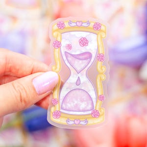 Hourglass CLEAR Sticker | Cute Aesthetic Waterproof Durable Laptop Sticker
