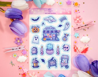 Spirit Town Aesthetic Cute Sticker Sheet | Planner Stickers, Decorative Stickers, Sticker Sheet