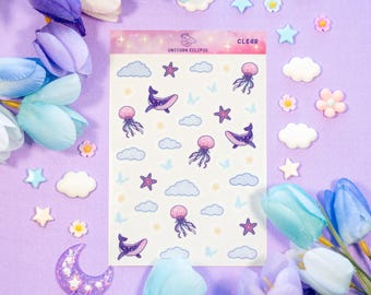 Reading Room Deco CLEAR Sticker Sheet | Planner Stickers, Decorative Stickers