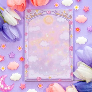 Pastel Academia Notepad | Dreamy Kawaii Aesthetic Cute Stationery Gifts