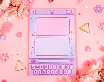 Text Message Aesthetic Cute Memo Notepad