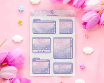Lila Web Browser Boxen Sticker Bogen