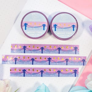 Powerlines Gold Foil Washi Tape | Aesthetic Kawaii Cute Stationery