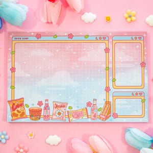 Mini Mart Brain Dump Planner Pad | Kawaii Art Aesthetic Stationery