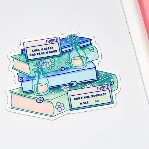 Stacked Books Aesthetic Cute Aesthetic Fridge Board Etsy