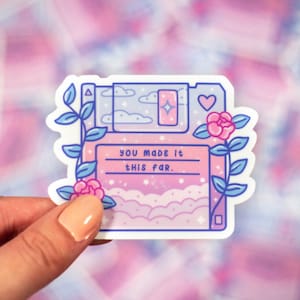 Floppy Disk Adesivo in vinile impermeabile carino / Estetica kawaii