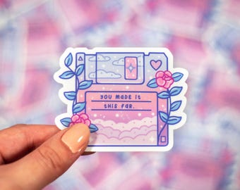 Floppy Disk Cute Vinyl Waterproof Sticker | Kawaii Aesthetic