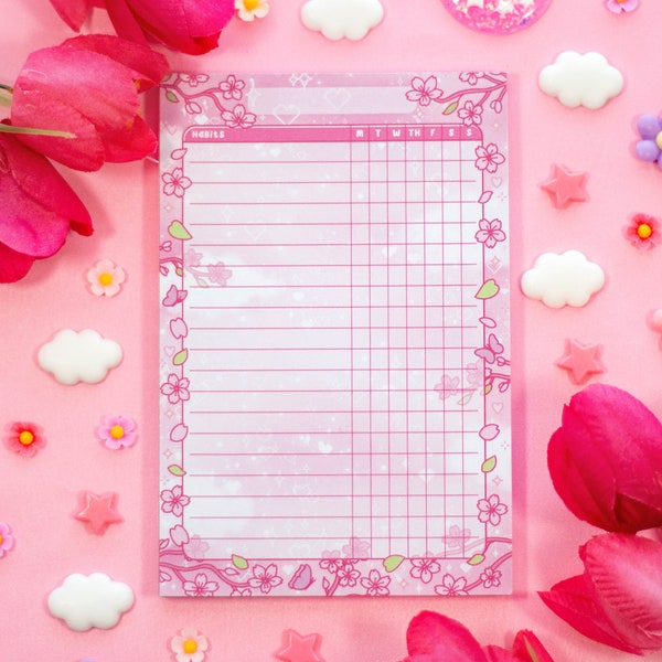 Sakura Habit Tracker Notepad