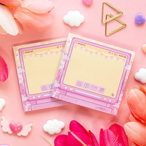 Homebody Aesthetic Cute Sticky Note Memo Pad
