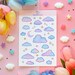 Clouds Aesthetic Cute Bullet Journal Planner Sticker Sheet