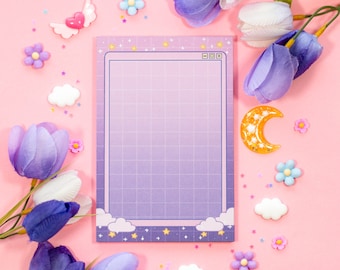 Purple Gradient Clouds Aesthetic Message Memo Notepad
