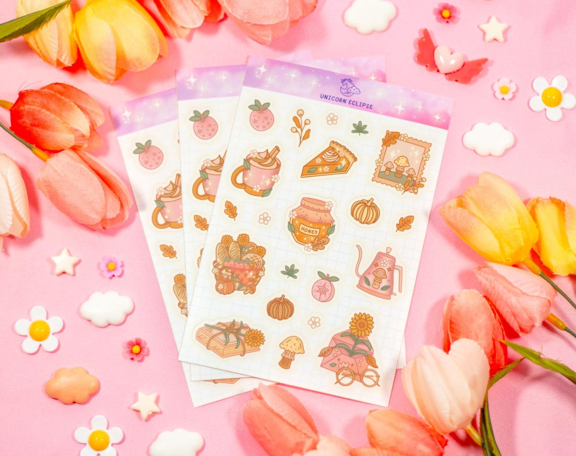 Cozy Cottage Sticker Sheet | Planner Stickers, Kawaii Stickers - Etsy
