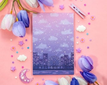 City Nights Aesthetic Cute Memo Notepad