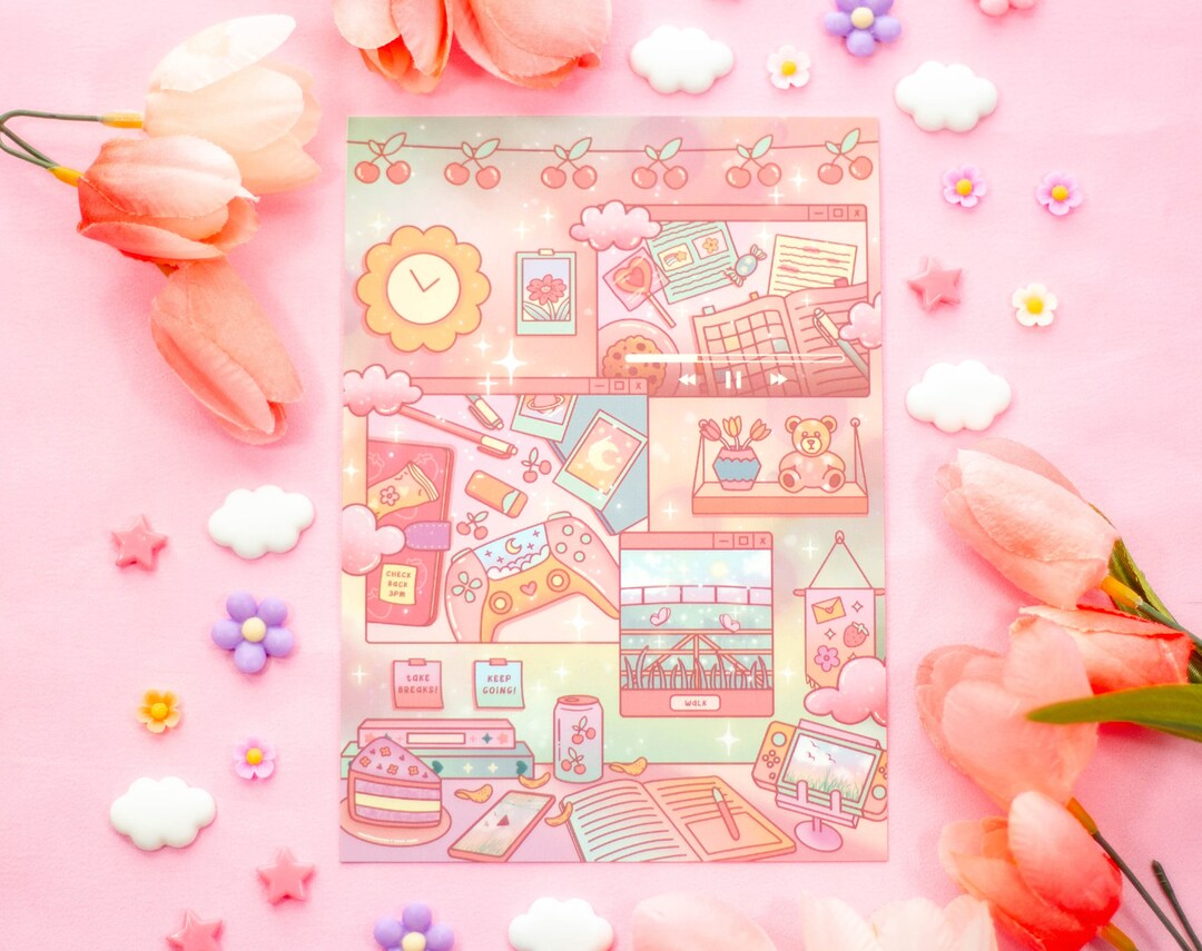 Study Break Cute Art Print - Etsy