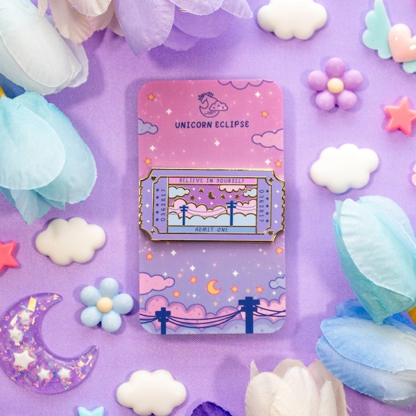 Ticket Enamel Pin