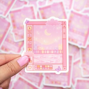 Leuke digitale sticker droomlandschap
