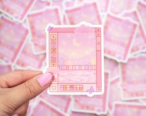 Digital Dreamscape Cute Vinyl Sticker