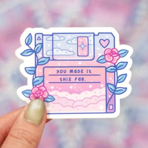 Floppy Disk Cute Vinyl Waterproof Sticker | Kawaii Aesthetic