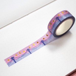Powerlines Gold Foil Washi Tape | Aesthetic Kawaii Cute Stationery