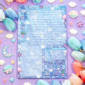 Leseraum Planer Pad | Verträumtes Briefpapier im Kawaii Design