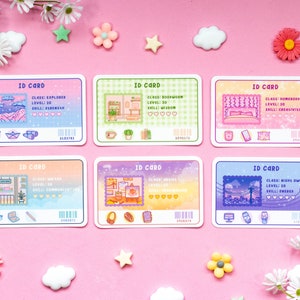 Adesivo in vinile estetico per carta d'identità / Impermeabile, bottiglia d'acqua, adesivi kawaii, planner